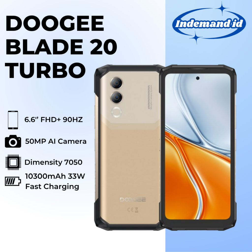 Doogee Blade 20 Turbo 5G Android 15 8GB 256GB Rugged Phone 10300mAh 50MP 6.6''90HZ Display