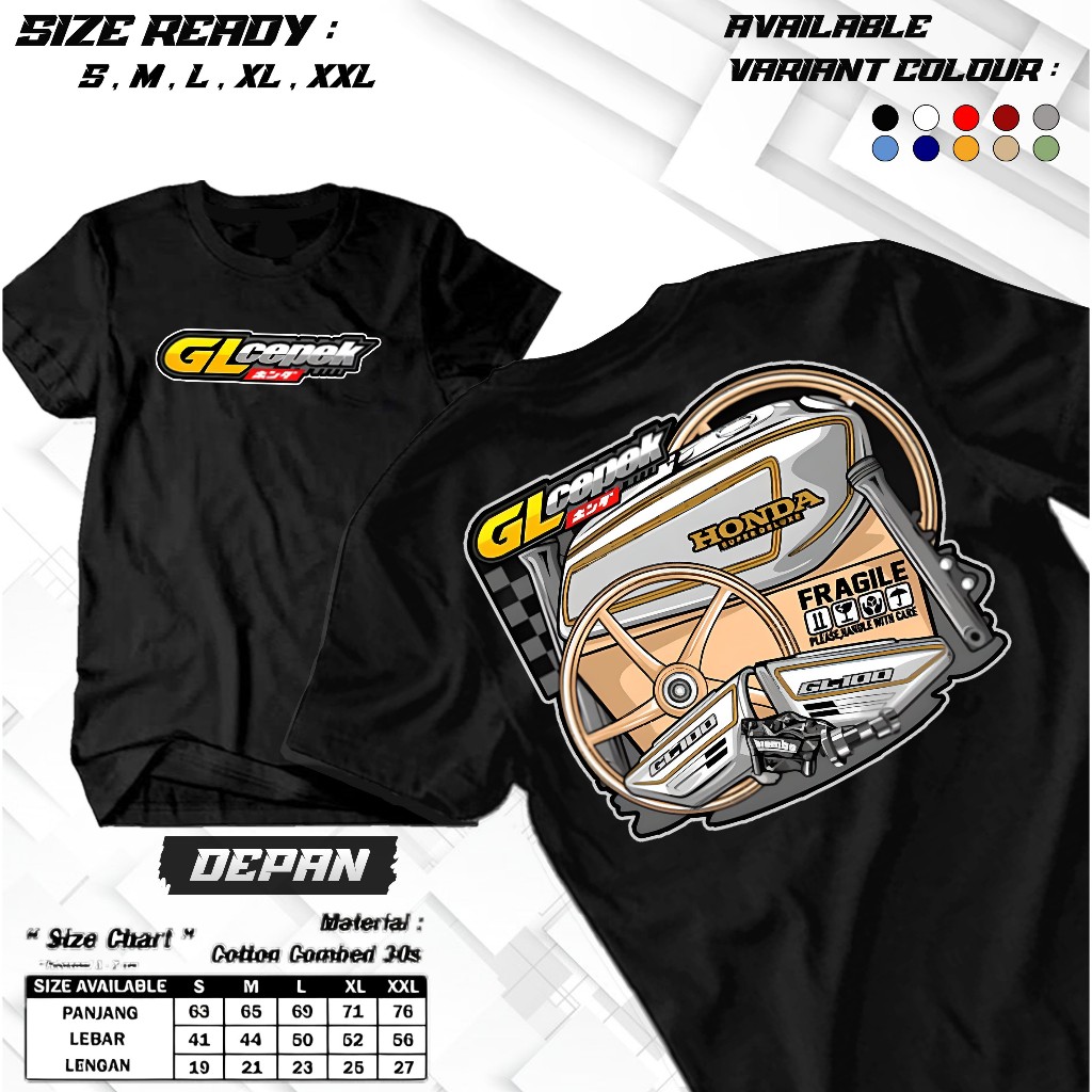 Kaos Racing GL 100 Part Aksesoris Motor GL CEPEK - Kaos Pria Distro Herex Style Motor cb gl mp tiger