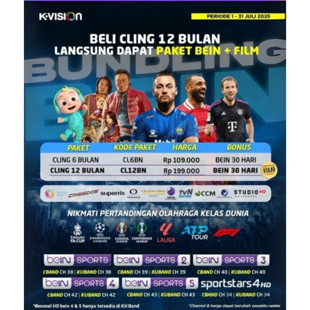 Receiver Dekoder Kvision Bein Sport K-Vision Paket Bundling Optus, Gardiner, Lgsatstar, Visionku Pak