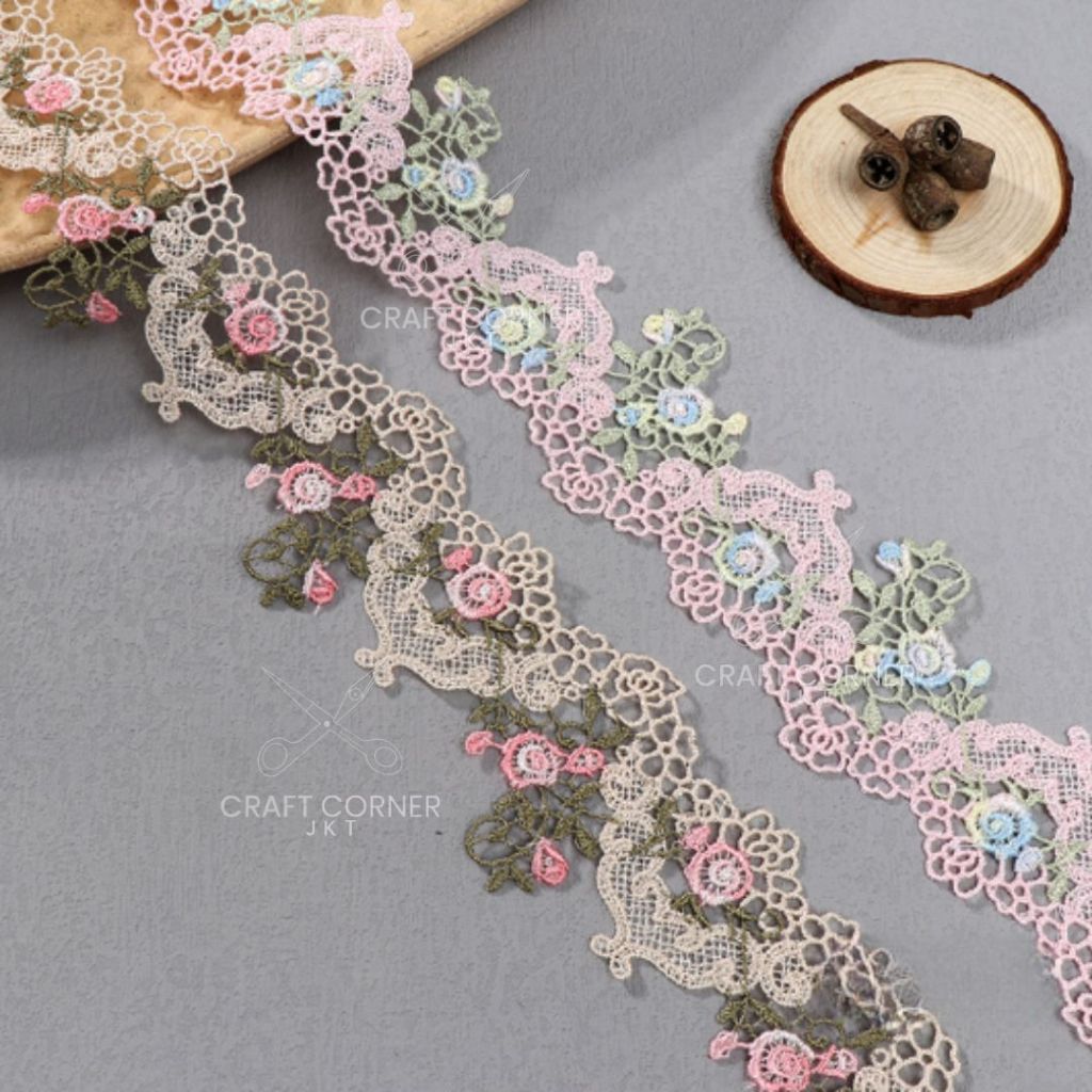 

[YARD] Pita Renda Kain / Lace Ribbon Premium Meteran Ukir