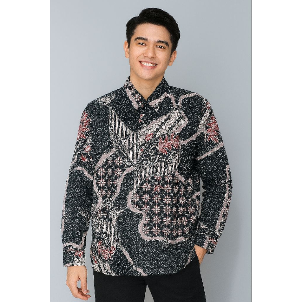Kencana Ungu Kemeja Batik Pria Modern Kemeja Batik Kekinian