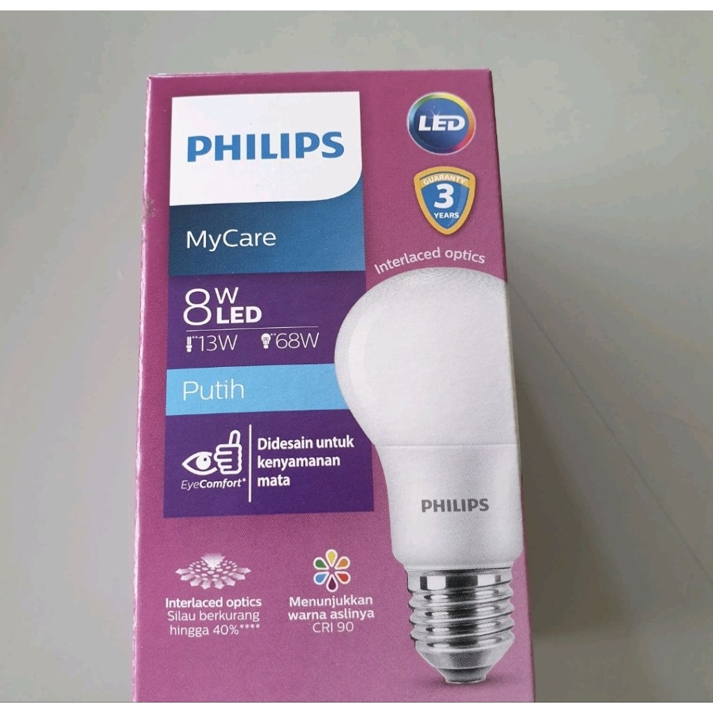 Lampu LED Philips 8W 8 W 8 Watt Mycare Philips Led Bulb