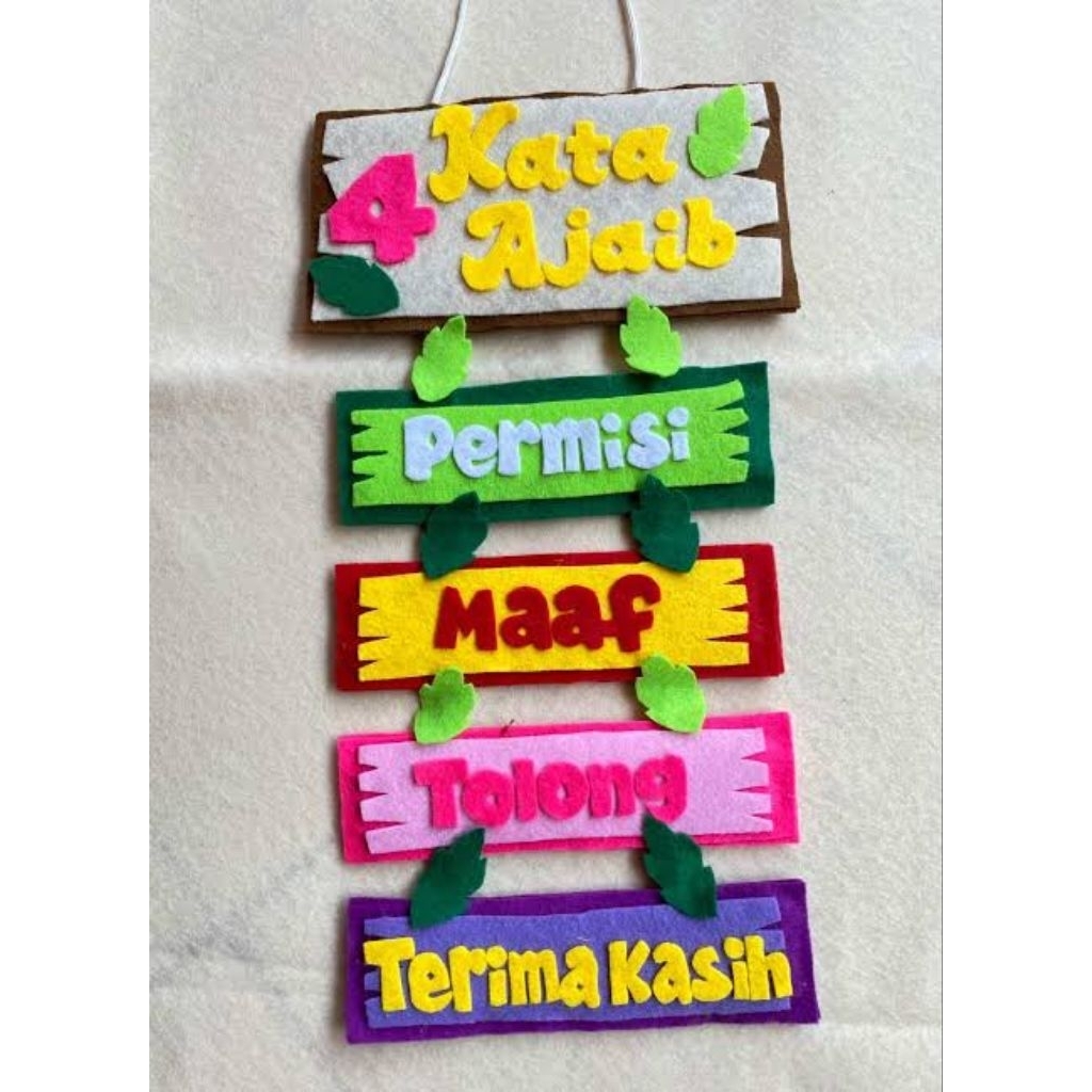 

ready cod tulisan flanek 4 kata ajaib