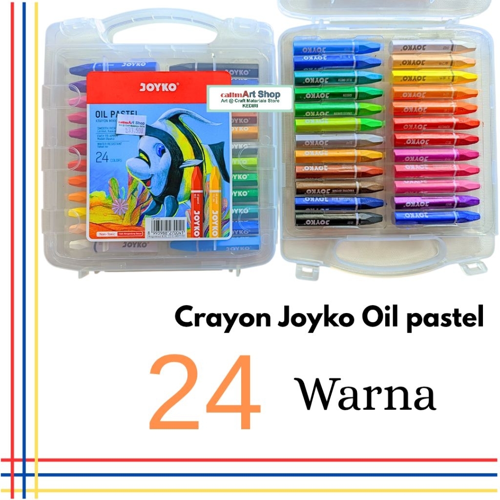 

Crayon Oil Pastel Joyko 12 Warna & 24 Warna