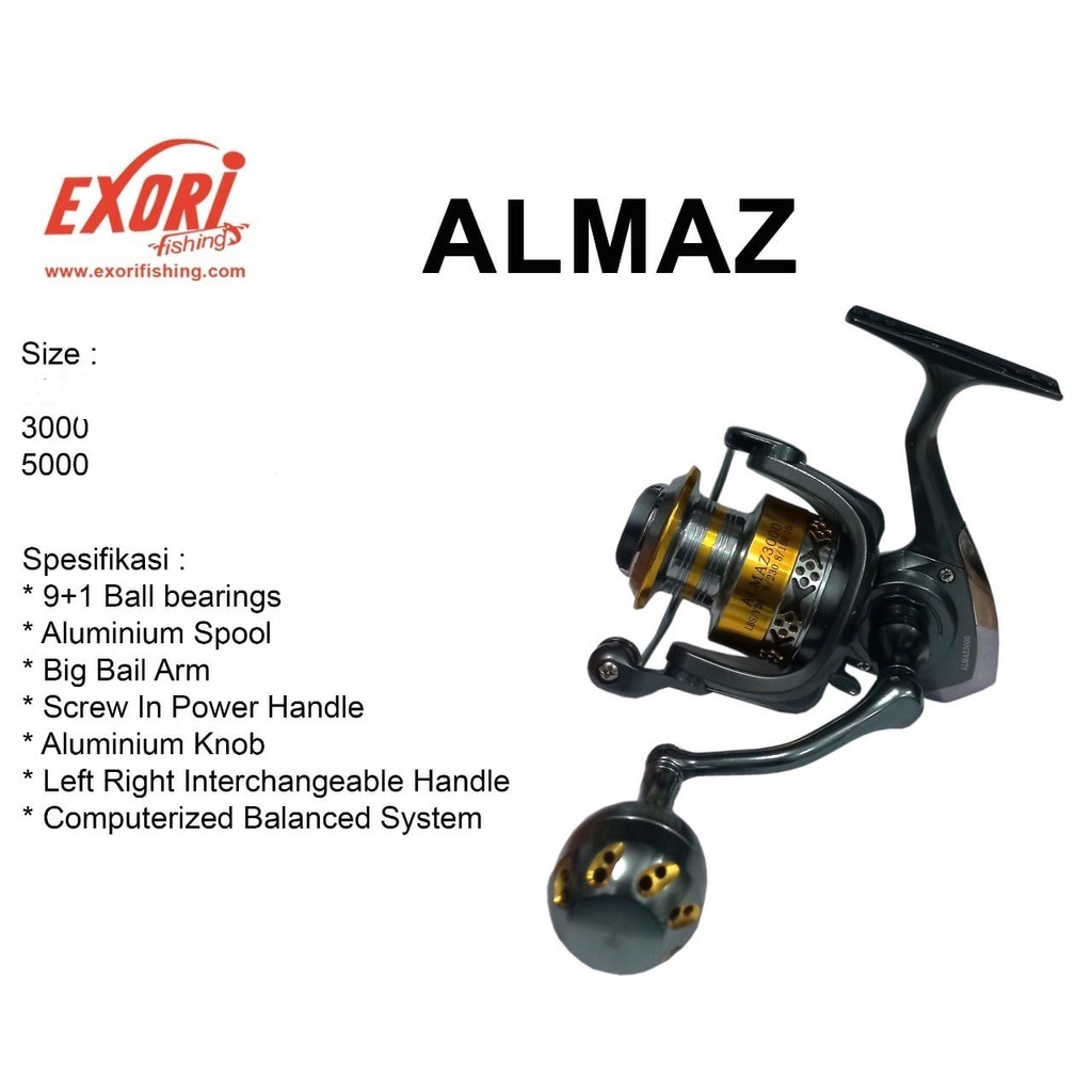 Reel SPINNING EXORI ALMAZ (POWER HANDLE) 3000 / 5000