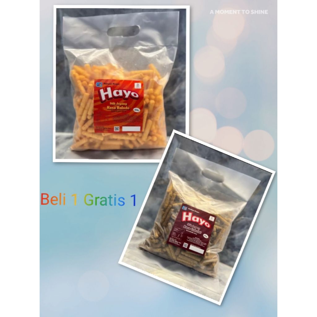 

Baruuuu Beli 1 Gratis 1!!! Hayo Stick Jagung Rasa Cokelat & Balado 250gr