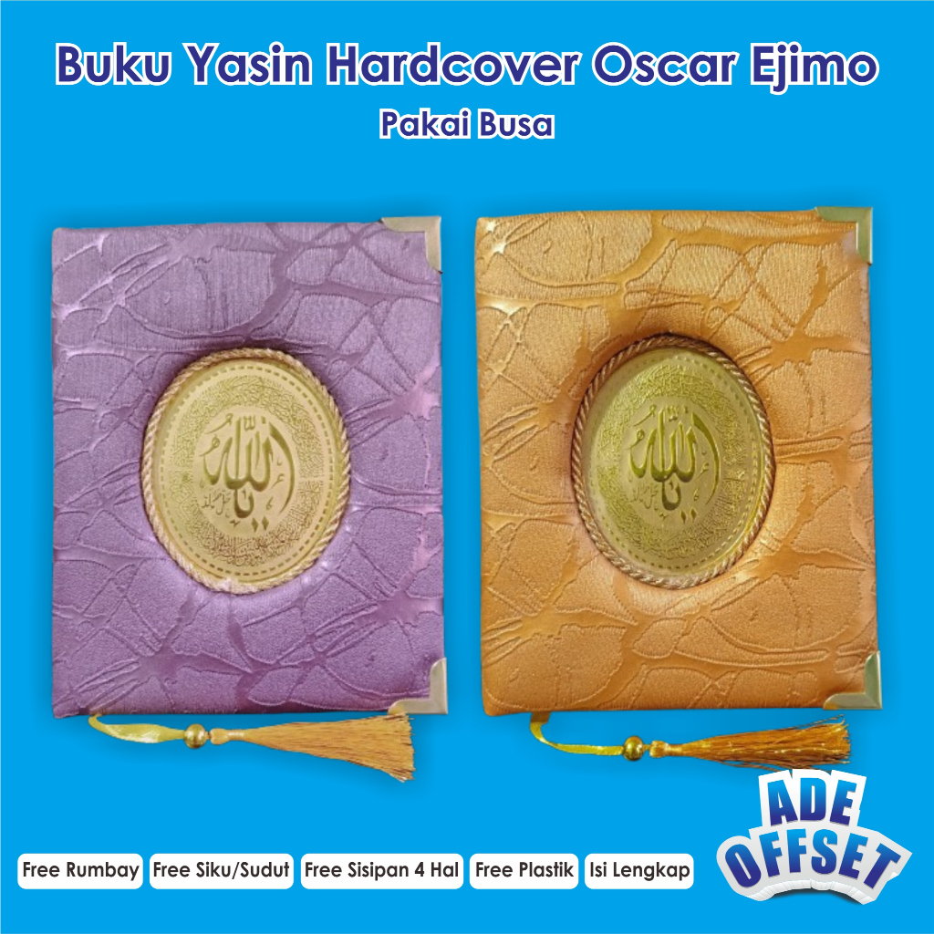 Buku Yasin & Tahlil Hardcover Oscar Ejimo Busa Tebal Premium / Yasin Custom