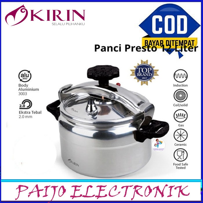 PROMO KIRIN KPC-120 PRESSURE COOKER/KIRIN Presto 12 Liter