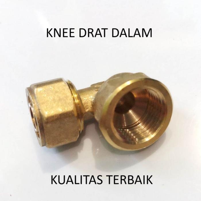Knee Drat dalam Water Heater Knee Kuningan Drat dalam Elbow 1/2 inch