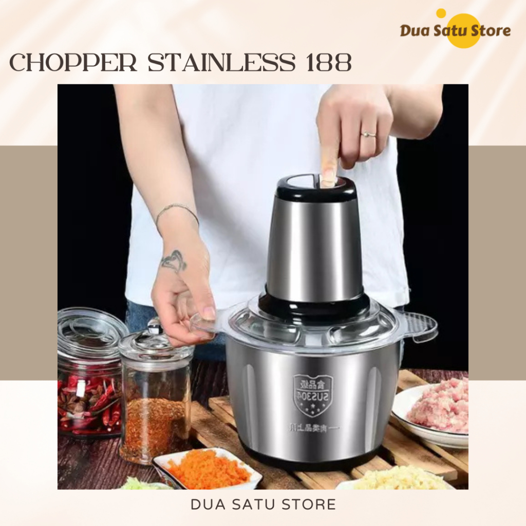 Chopper Stainless Blender Daging Serbaguna MKC188