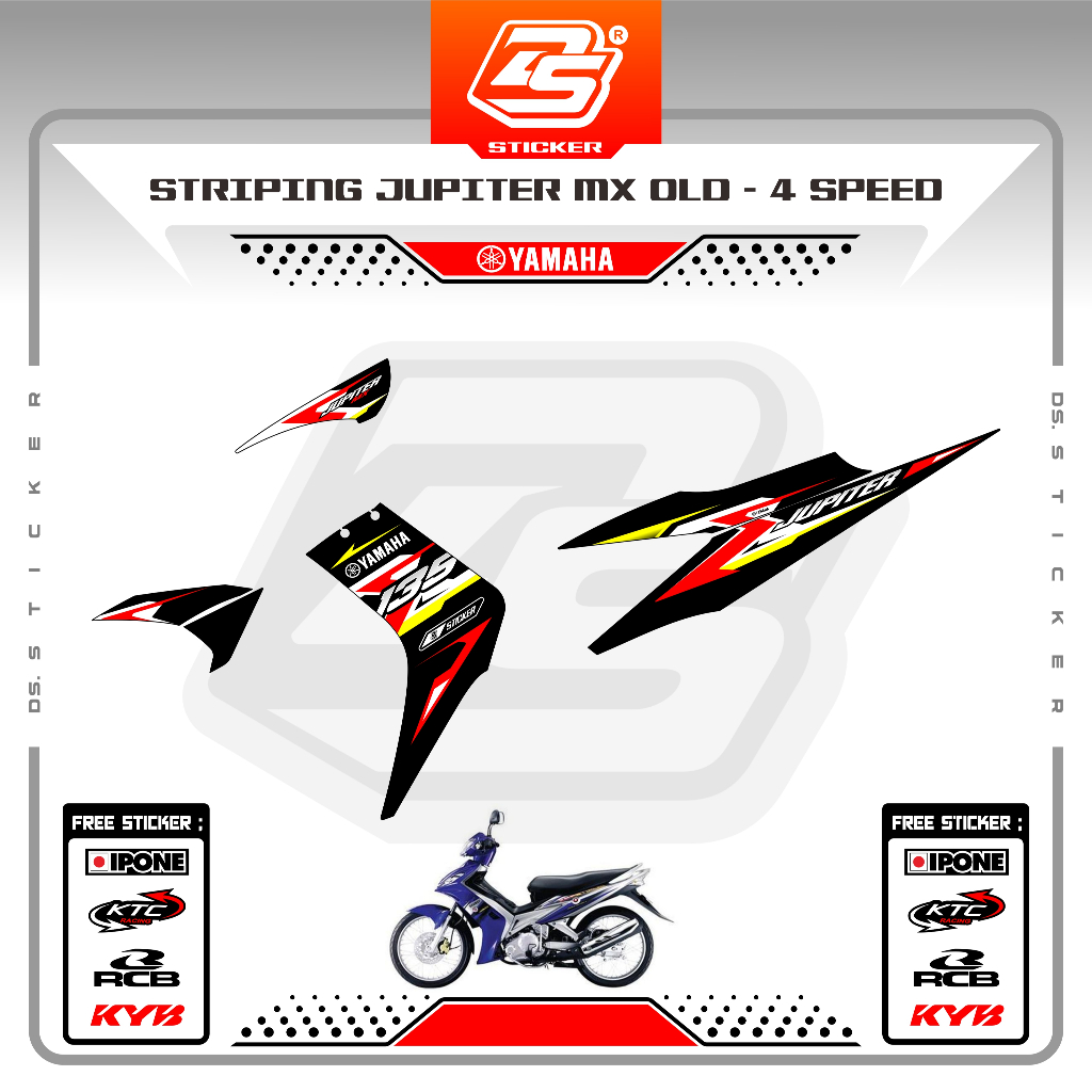 Sticker Striping JUPITER MX 135 LAMA/OLD Decal Stiker MX Old DS020725