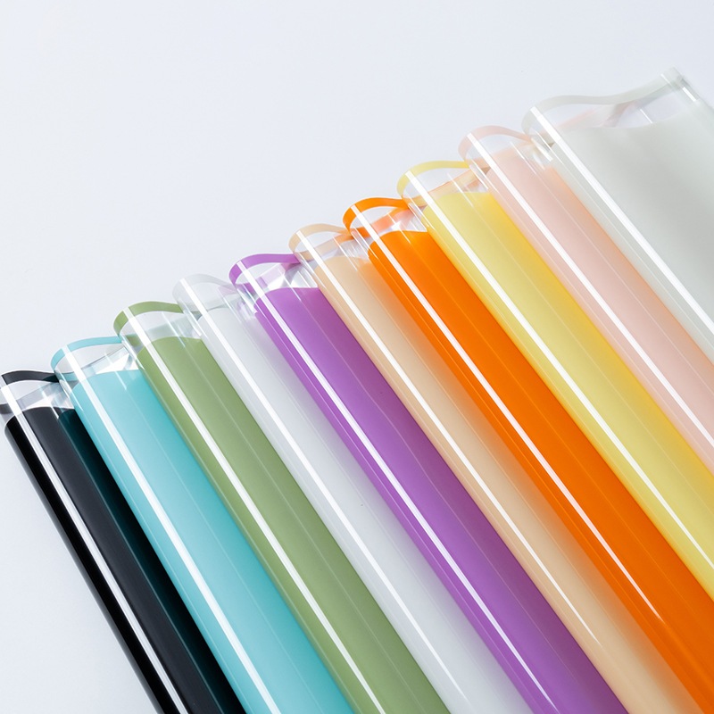 

(20 LEMBAR) Cellophane new translucent glossy / kertas wrapp flower mengkilap