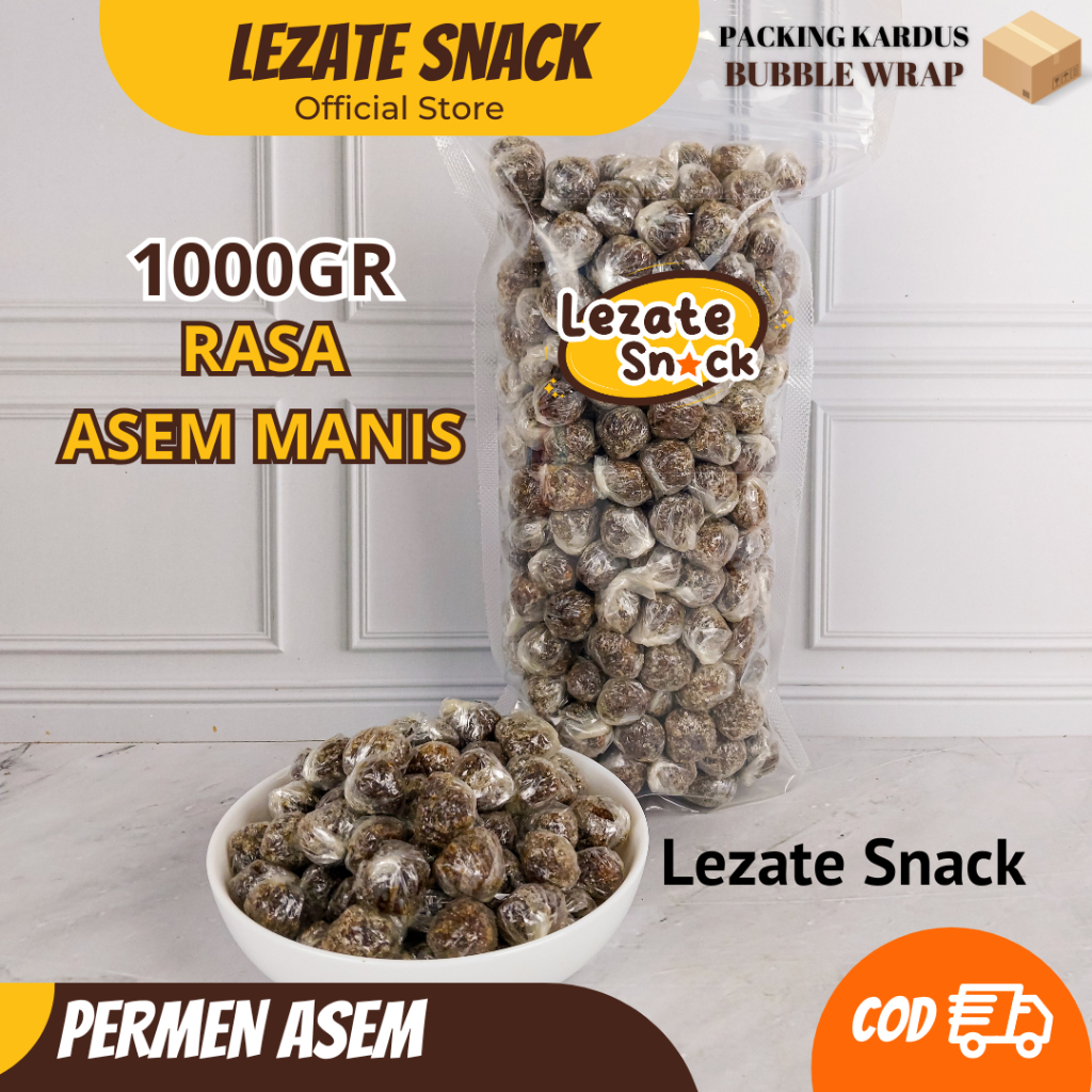 

Permen Asem 1KG Manisan Buah Kiloan Murah Manis / Permen Asam Jawa Tamarin Candy Permen Jadul Permen Asam Gula Lezate WAP SHOP