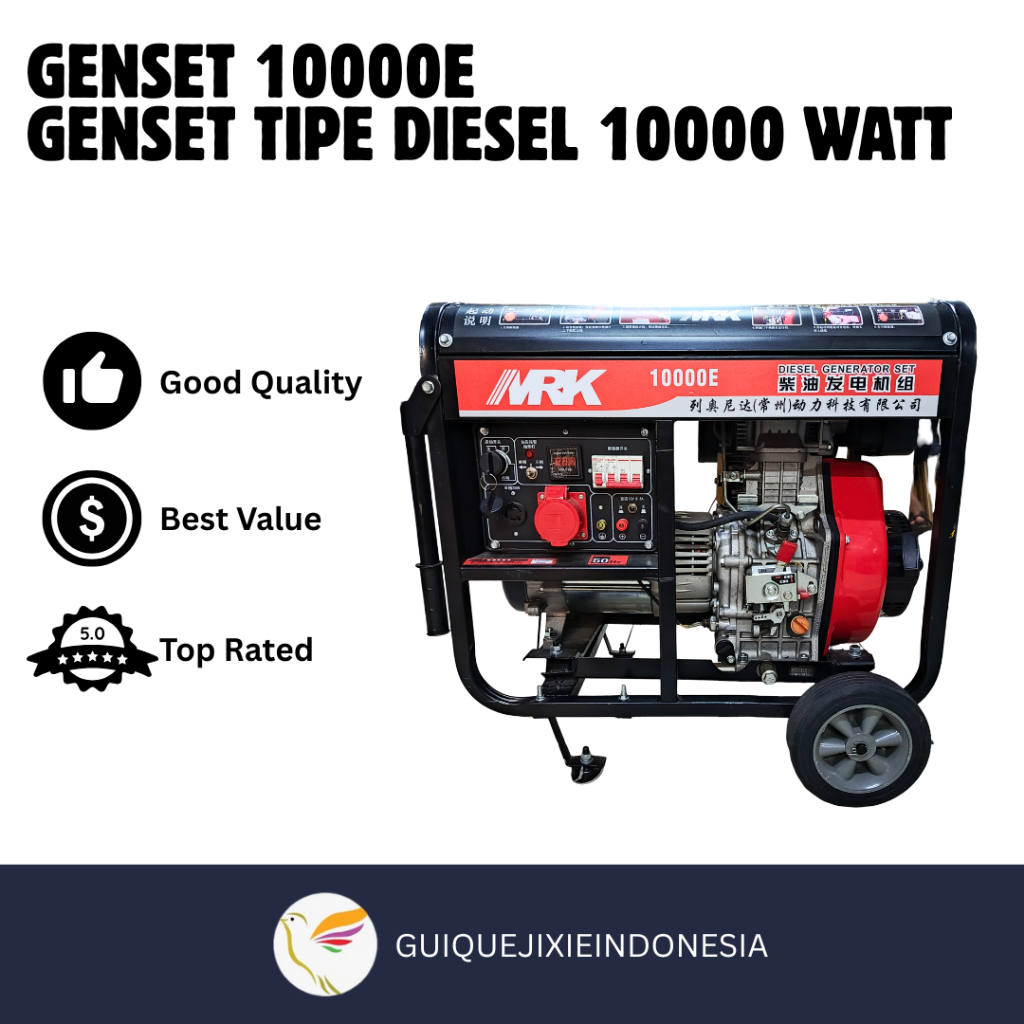 Genset 10000E Genset Tipe Diesel Solar 10000W Watt