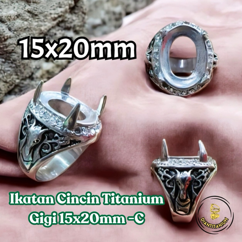 Ikatan Cincin Titanium Gigi 15x20mm -C