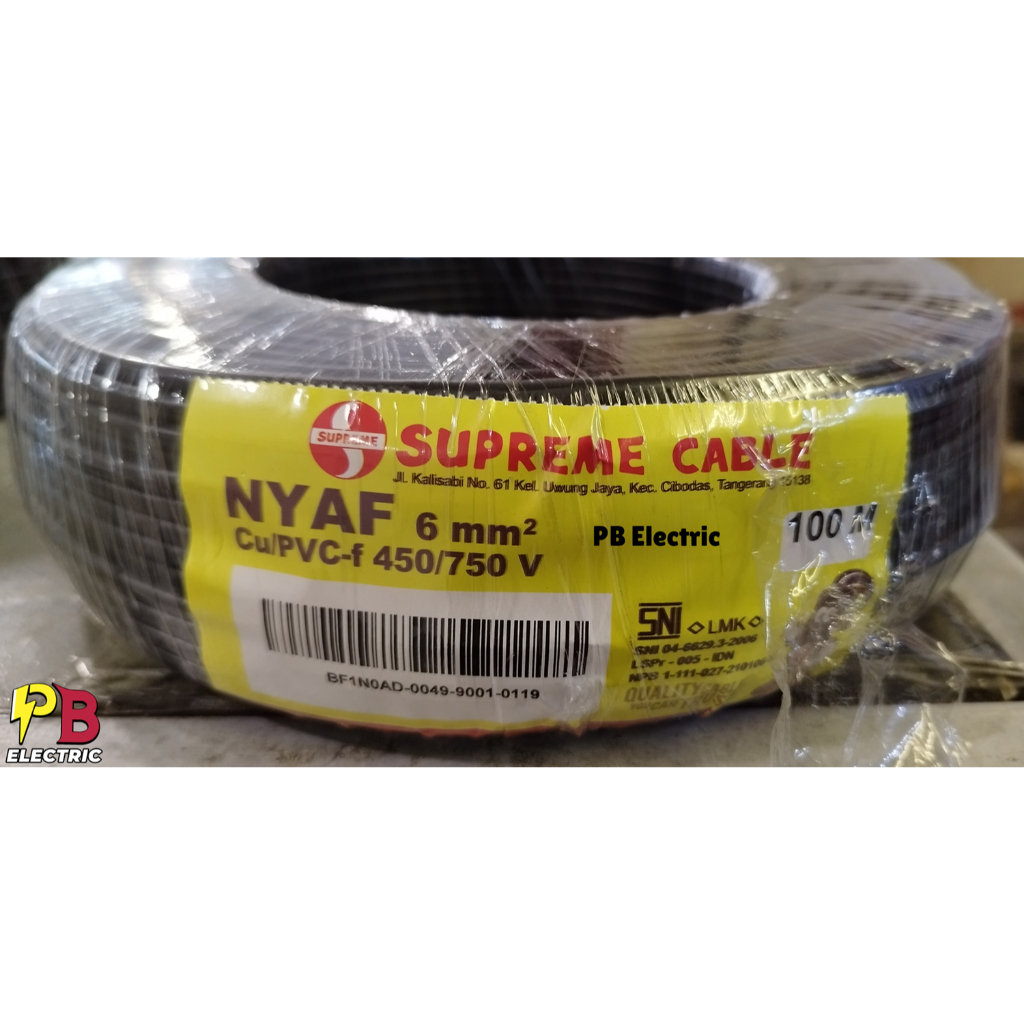Supreme NYAF 6 mm / Kabel NYAF 6 mm Supreme / NYAF 6mm Supreme / Kabel NYAF 6 mm Supreme (4 Warna)