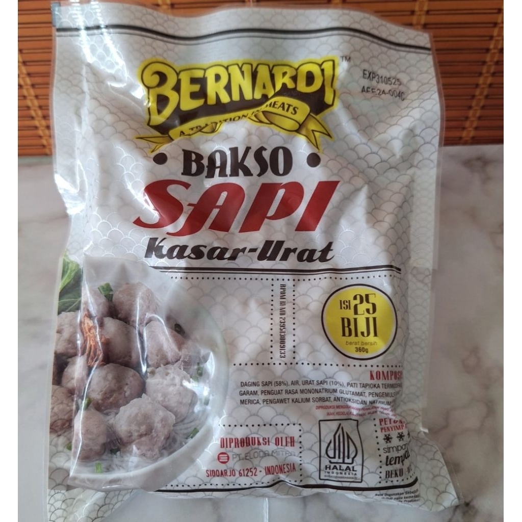 

Bernardi Bakso sapi kasar 25biji