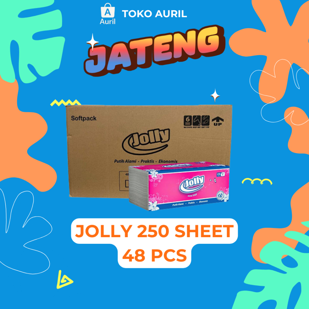 [PAKET 1 DUS/KARTON/48 PCS] TISU JOLLY SOFTPACK 250 SHEET 1 DUS/KARTON/48 PCS MURAH