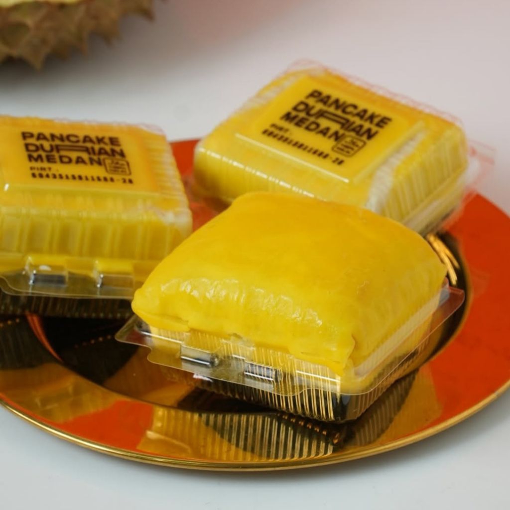 

Frozen Beku • Mini Pancake Durian Medan XL Non Cream Tanpa Krim Full Daging Durian Asli • 130 gr
