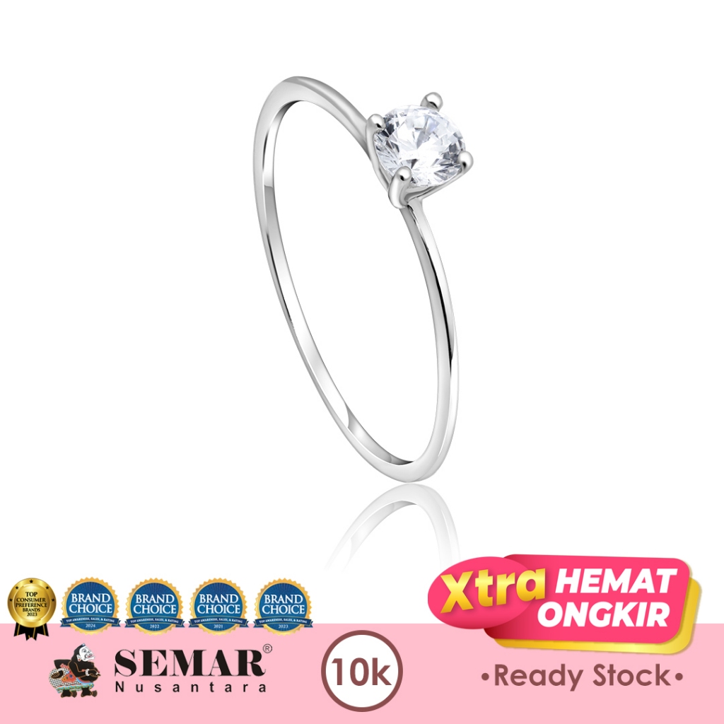 Cincin Emas Anada White Gold 10K Semar Nusantara