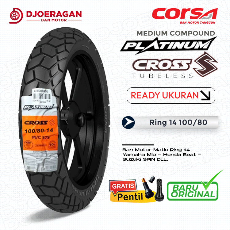 Ban Corsa Cross S Uk 100/80-14 Tubeless / Ban Corsa 100 80 14 Tubeless Semi Trail