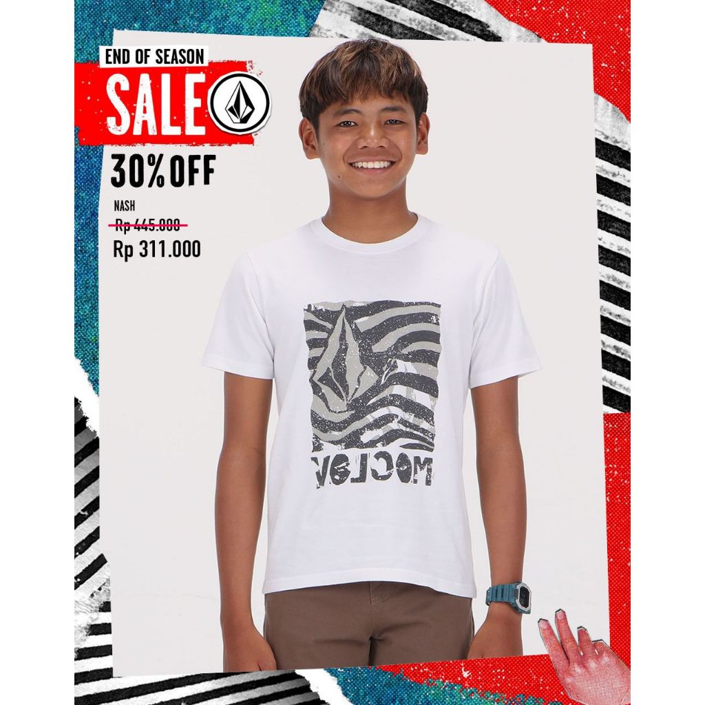 RAYSURF VOLCOM SALE T-SHIRT ANAK 370100455 ORIGINAL