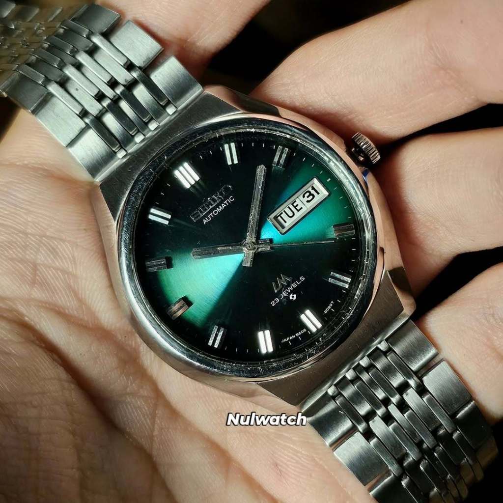 Vintage Seiko lord Matic Green Jade Sunburst Dial