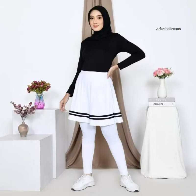 Setelan Rok Legging Nike Casual Trendy Masa Kini Sporty Setelan Baju Olahraga Wanita Muslim Terbaru 