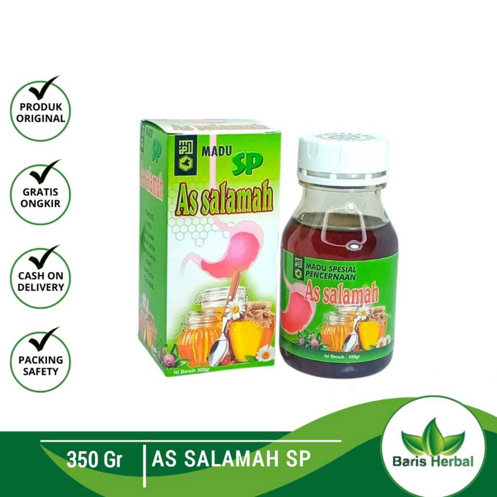 Madu As Salamah SP 350 Gr || Madu As Salamah Spesial Pencernaan || Madu As Salamah SP Sehat Lambung