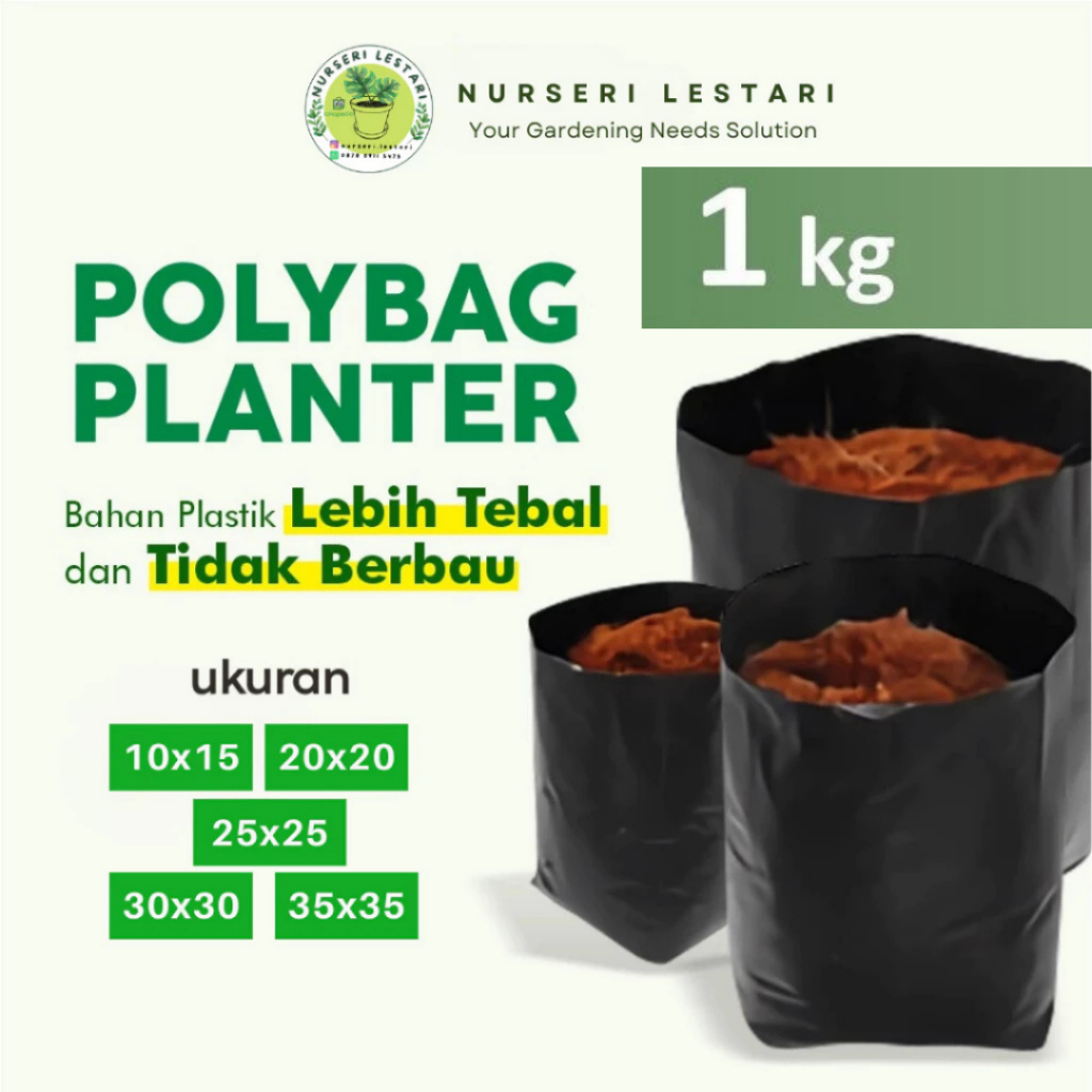 Plastik Polibag Polybag Kecil Murah Tanaman KILOAN (✓15X20 ✓20X20✓25X25✓30X30✓35X35)