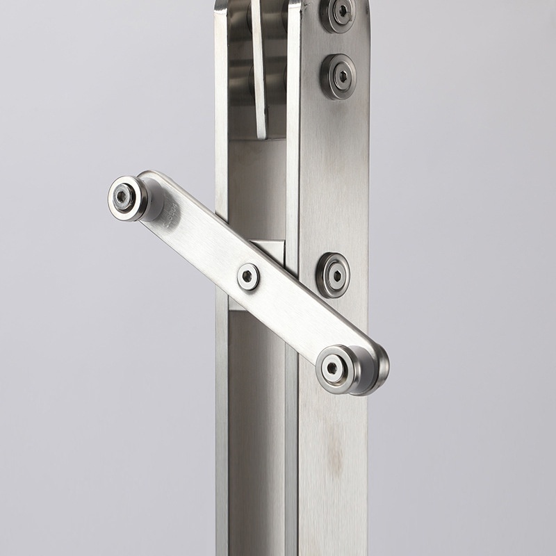 Penjepit Kaca Strip Double Metallic Jepitan Kaca Railing Kaca Stainless 304 Penjepit Kaca Sayap Rail