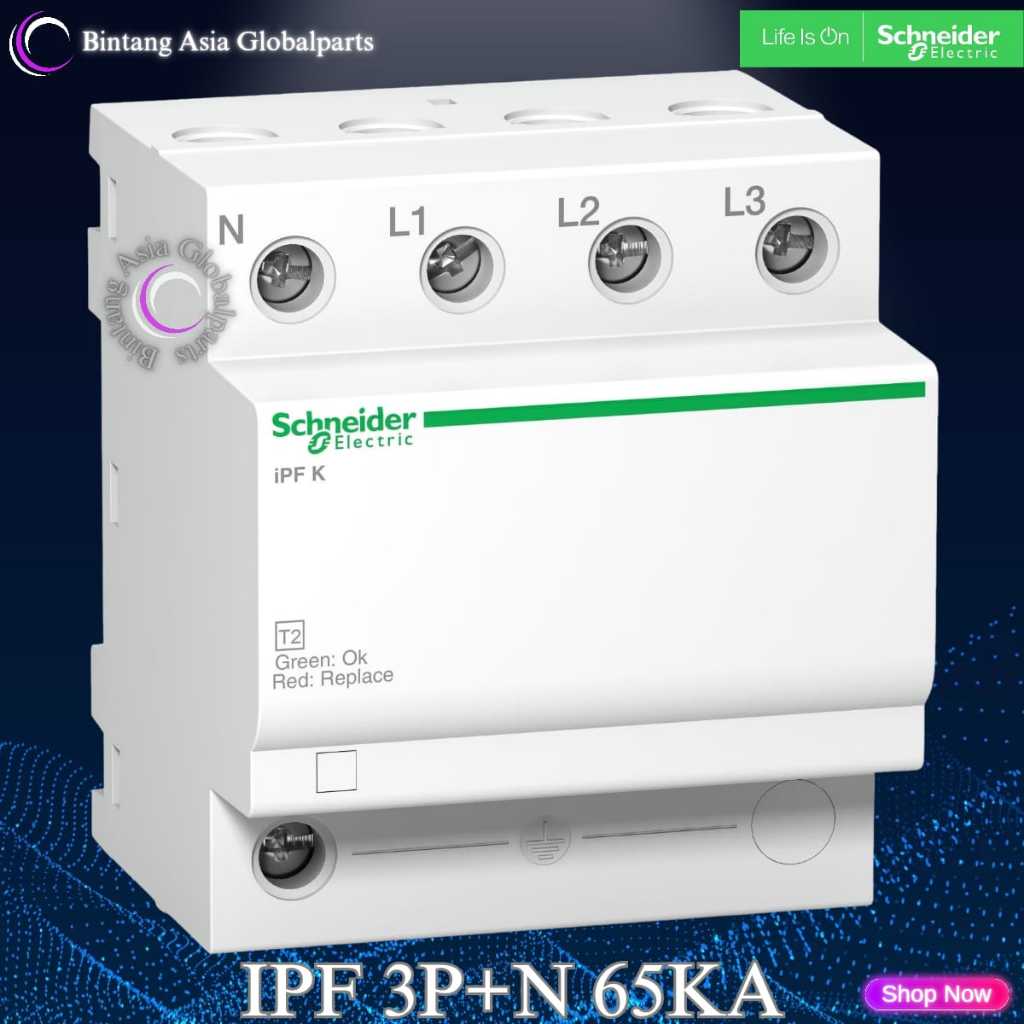 Arrester A9L15586 iPF 3P+N 65kA Original / Surge Arrester Schneider PF65 4p 65kA Fixed / Arester iPF