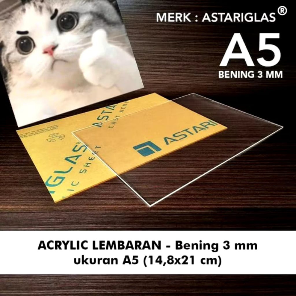

akrilik Lembaran 3MILI UKURAN A5