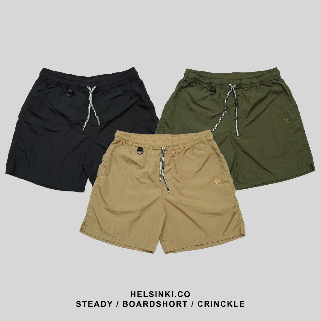 Helsinki Boardshort Celana Pendek Steady Nylon Crinkle