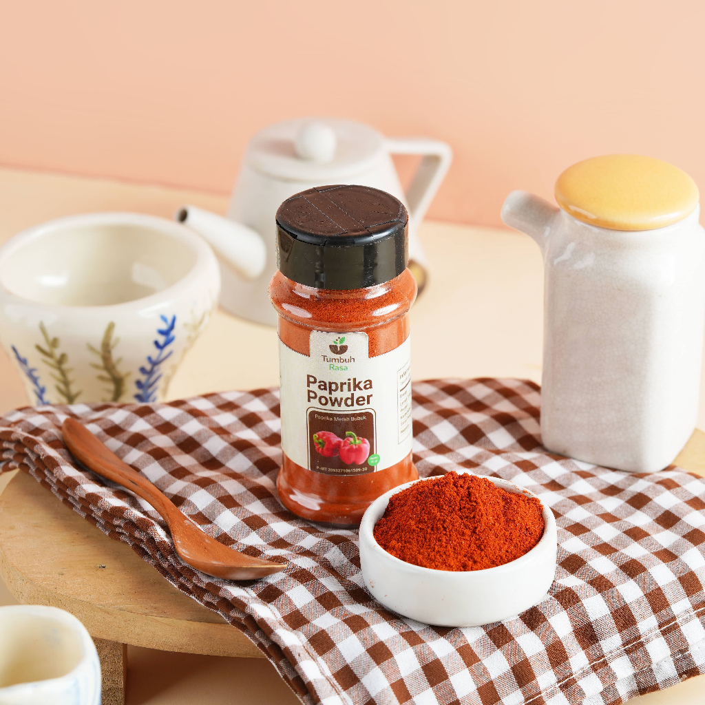 

Bumbu Dasar Paprika Merah Bubuk Tumbuh Rasa - 100% Murni, Organik, Non MSG