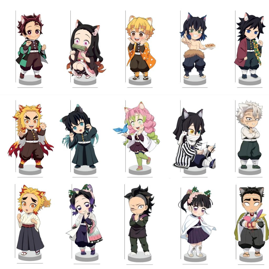 Demon Slayer Chibi Acrylic Standee / Standee Figure Akrilik Anime Kimetsu no Yaiba