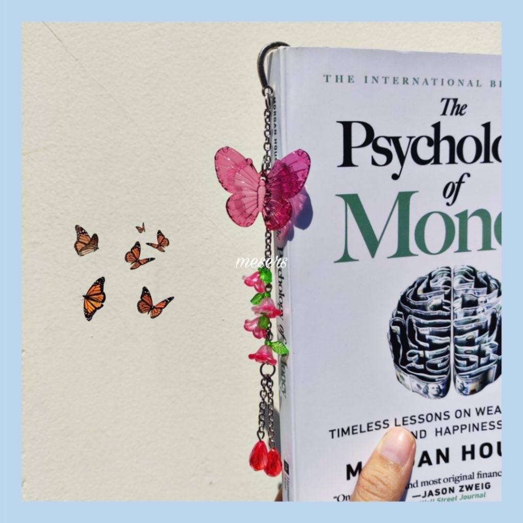 

MESERS - Bookmark Kupu Aesthetic - Kupu Tulip - Beaded Bookmark- Pembatas Buku Fairy Mariposa