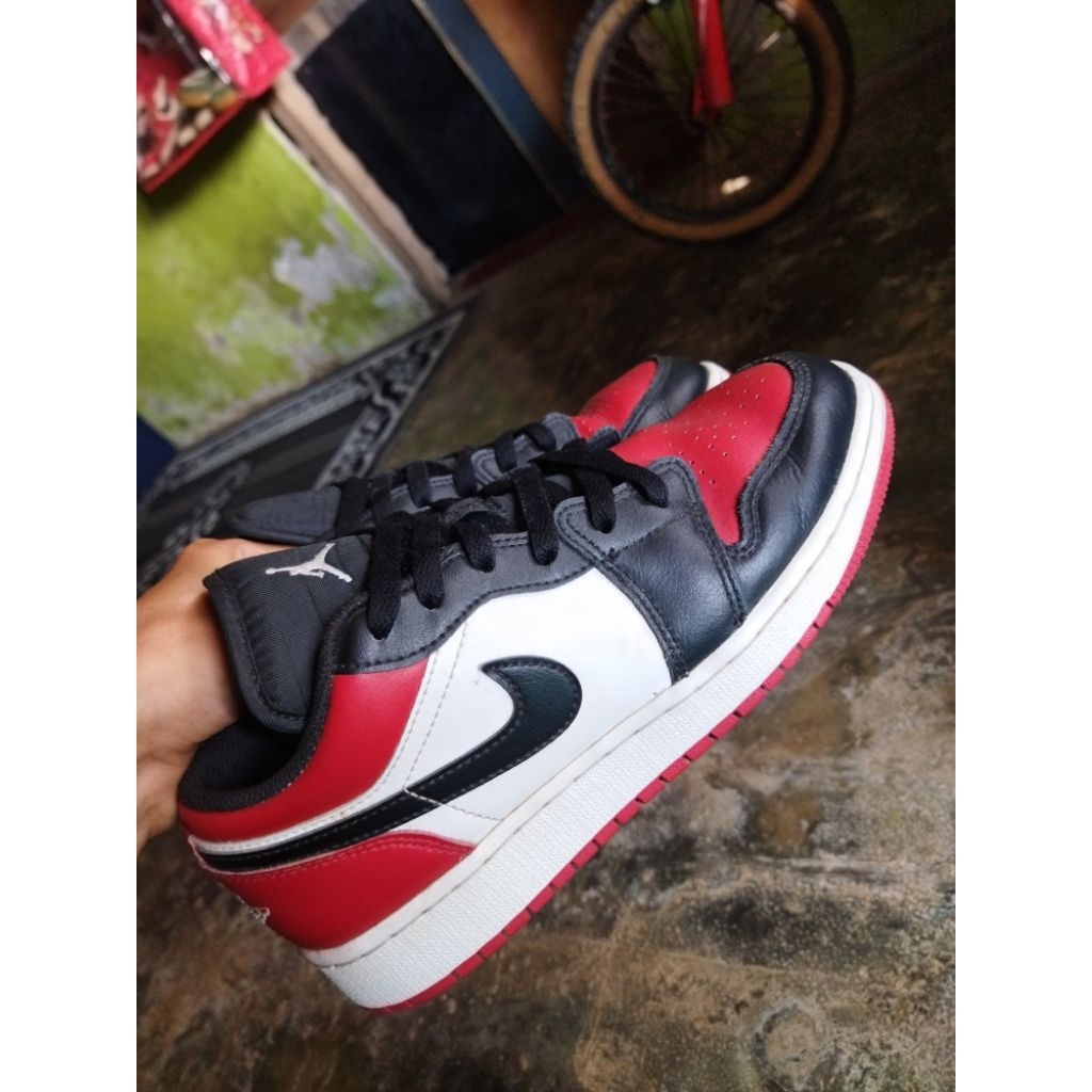 AJ 1 Low bred toe