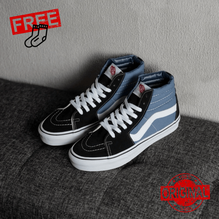 SK8 High Cut Navy Blue - 100% Original