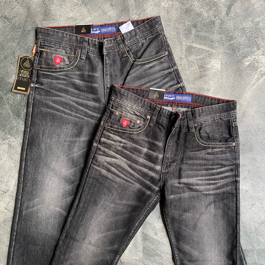 [STUCY DEVOTEE] Cloudy GREY | celana jeans panjang regullerfit non stretch