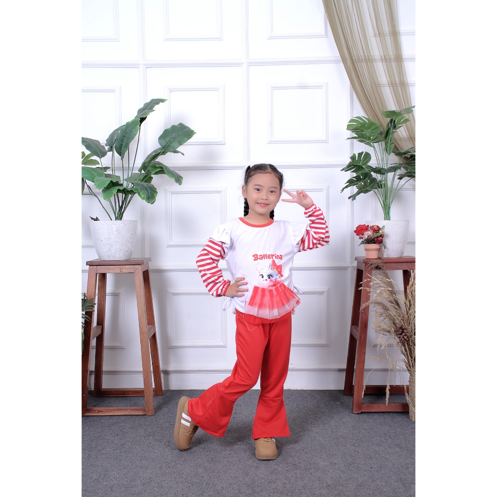 Setelan 17 Agustus Anak 1-14 Tahun Stelan Kemerdekaan Kuromi Anak 6-8 Indonesia Laki Oneset Hut Ri B