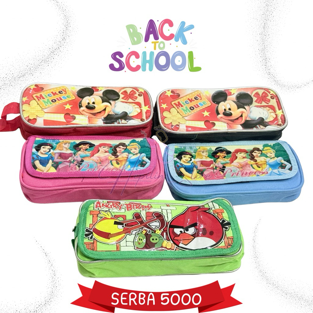 

SERBA 5000 Pensil Case Obral / Tempat Pensil Sale Fancy Karakter Cartoon Lucu / Motif Random