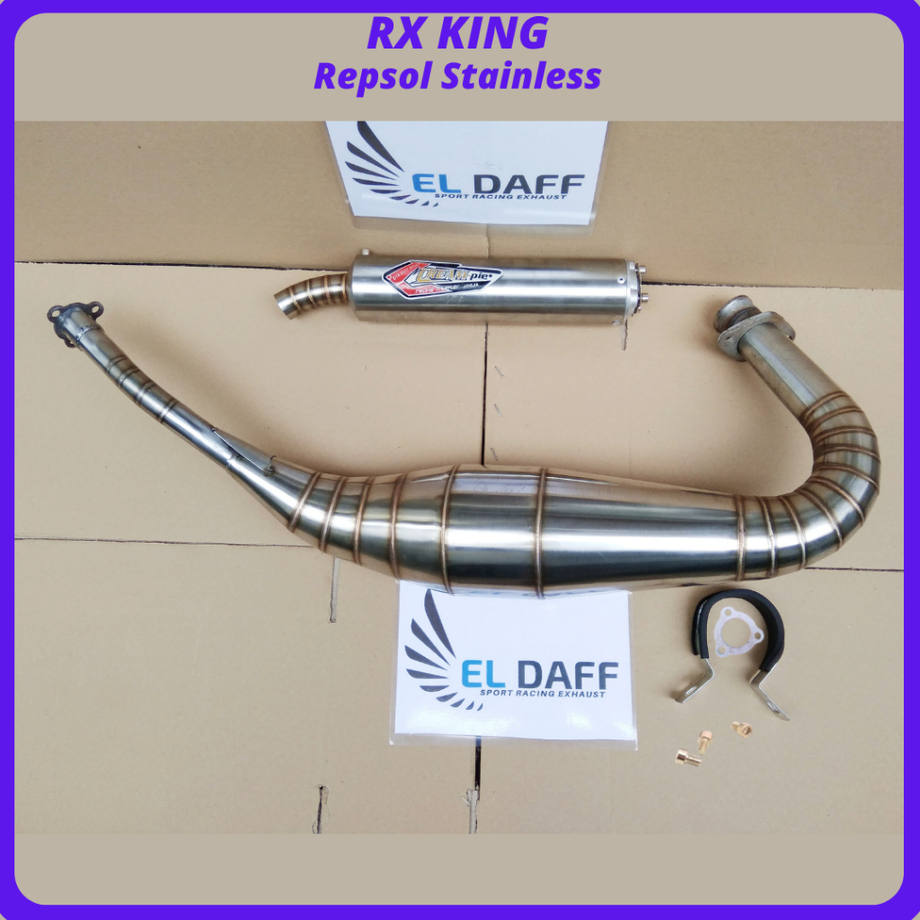 Knalpot RX king kolong repsol racing full stainless model ninja Creampie