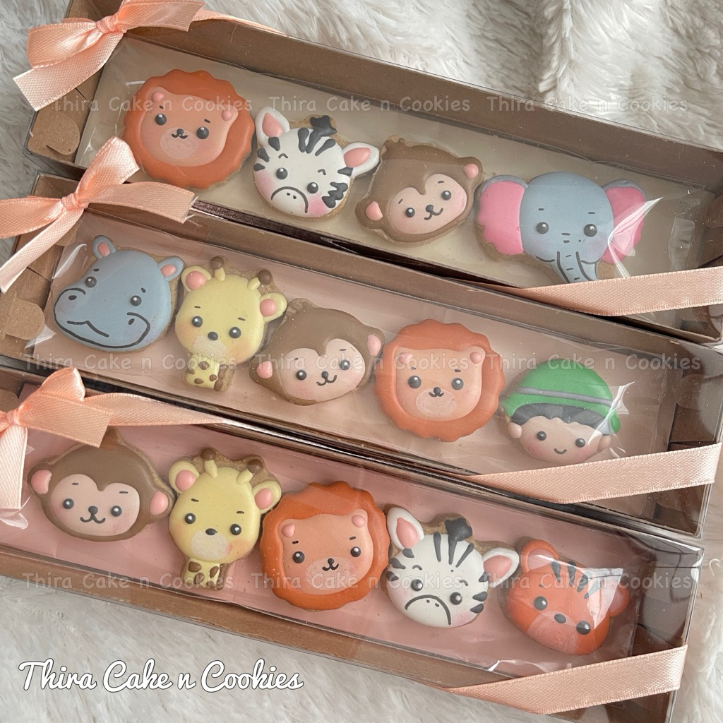 

SALE 7.7 gluten free cookies animals zoo kukis binatang karakter hias icing sugar kue kering