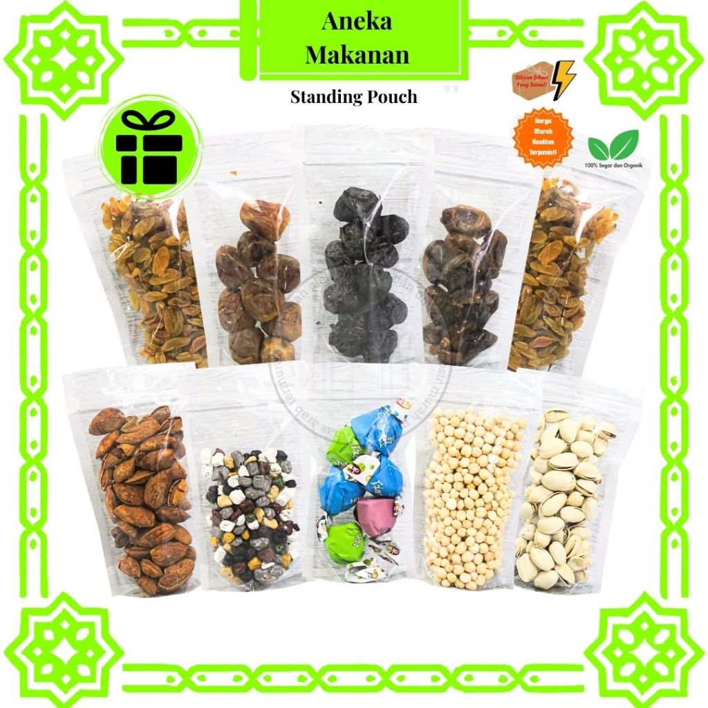 

Aneka makana Khas Oleh Oleh Haji dan Umroh 100gr dan 50gr