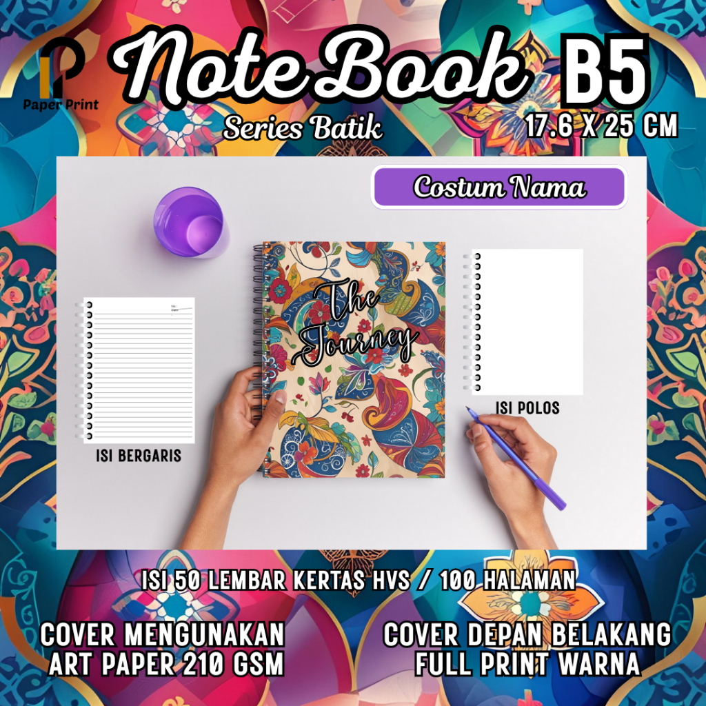 

paper print Notebook/NotebookB5/NotebookAesthetic/NotebookCostum/Notebookmini/BukuCatata/BukuDairy