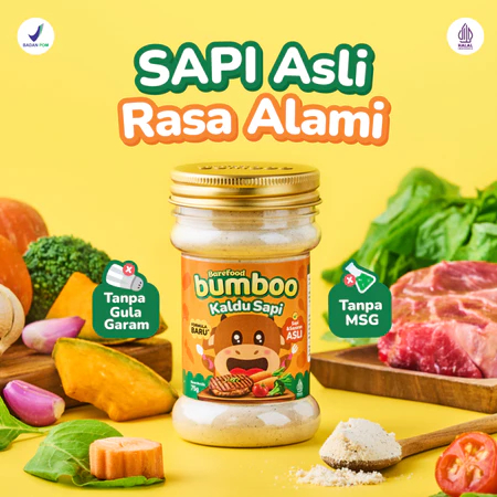 

BUMBOO Kaldu Asli MPASI 80gr & 90gr - Kaldu Anak MPASI - No MSG - Tanpa Gula & Garam - Bahan Alami
