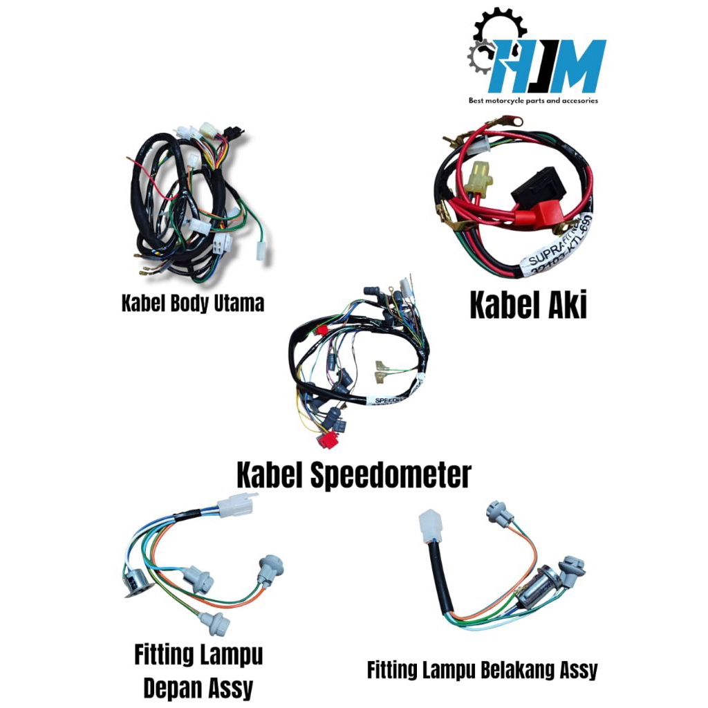 HJM-KABEL BODY FULLSET MOTOR HONDA SUPRA FIT NEW SET KABEL BODY UTAMA KABEL AKI/ACCU FITTING LAMPU B