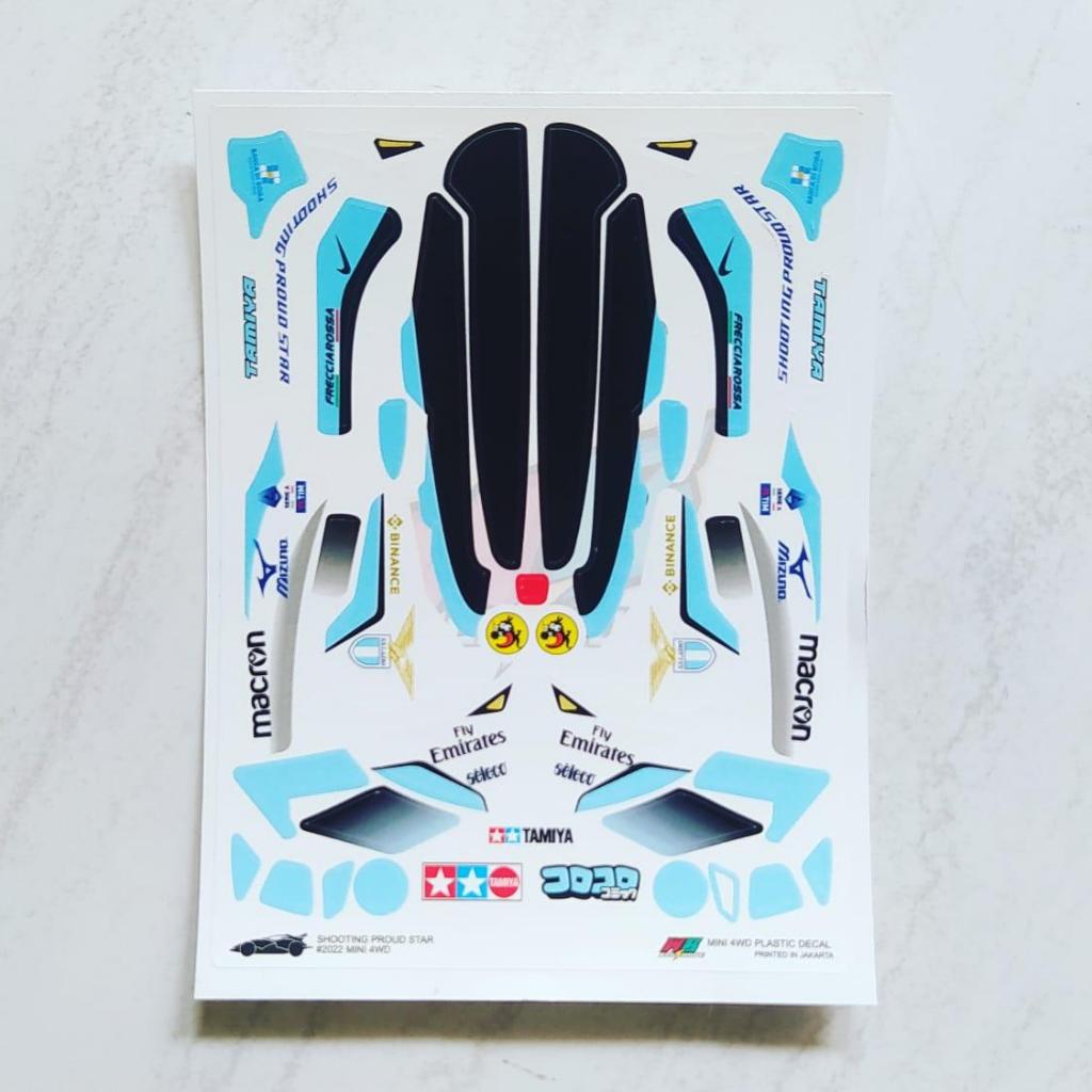 Stiker Shooting Proud Star - Lazio - Body Putih/Biru Langit - Vinnyl Lam. Doft