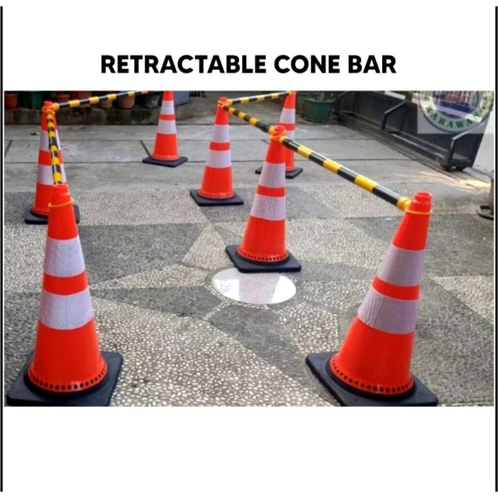 Safety Cone Bar Pengaman Jalan Penghalang Jalan Pembatas Kerucut